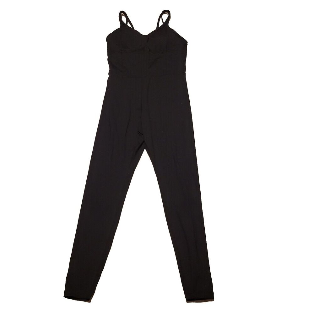 Love Soft Jumpsuit Women Small Sleeveless‎ Surplice Jersey Knit Stretch Built In